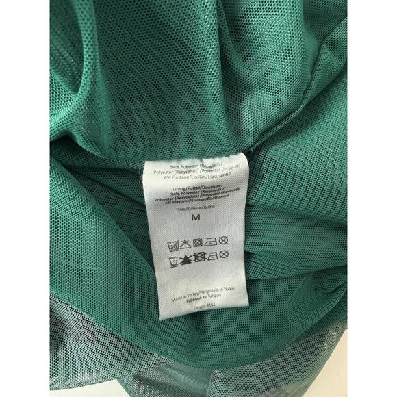 Baum und Pferdgarten Jolain Harlequin Green Long Sleeve Mesh Midi Dress Size‎ M - Picture 7 of 7